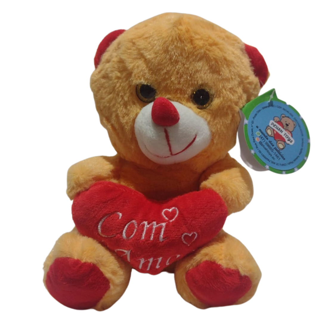 Urso Caramelo P com Coração