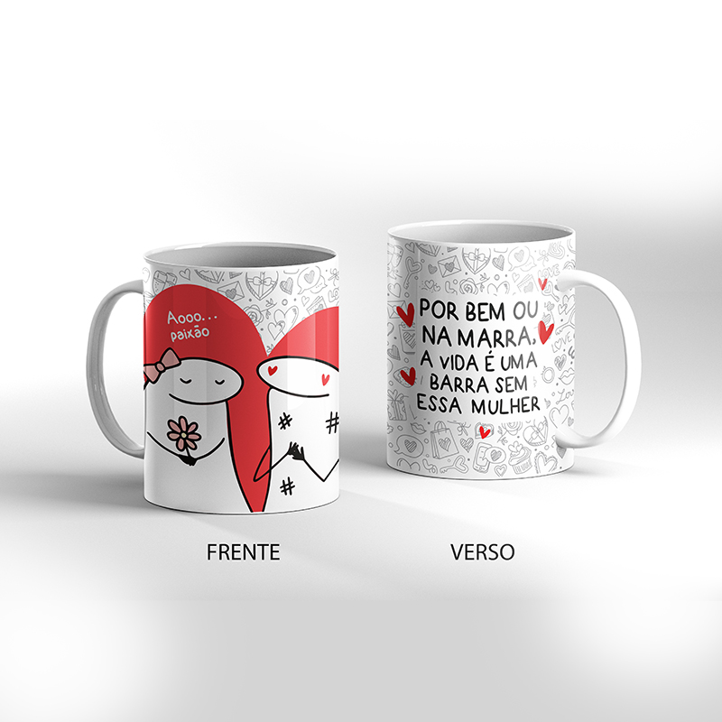 Caneca Presente Da Dos Namorados Flork Meme 325 Ml Cod 101