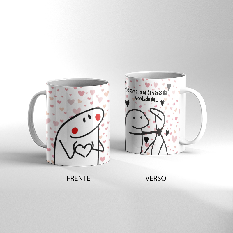 Caneca Presente Da Dos Namorados Flork Meme da vontade de