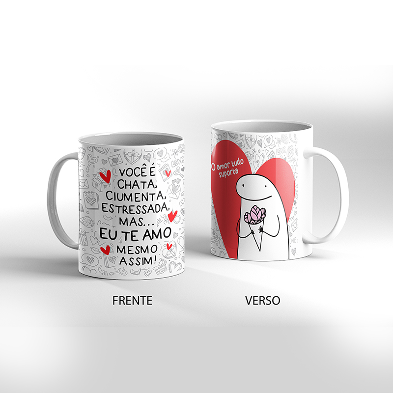 Caneca Presente Da Dos Namorados Flork Meme 325 Ml Cod 109