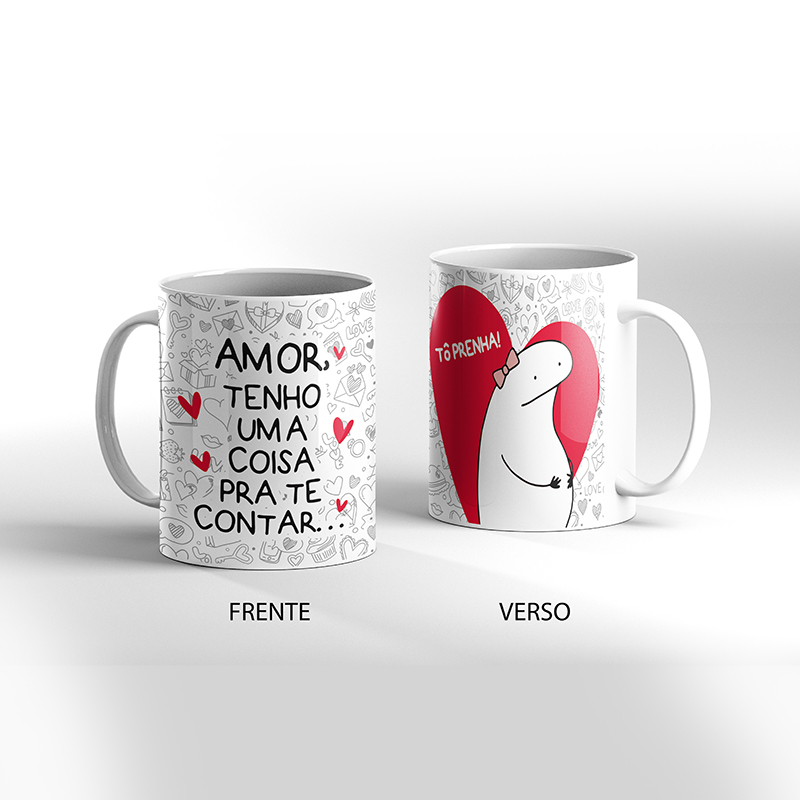 Caneca Presente Da Dos Namorados Flork Meme 325 Ml Cod 117