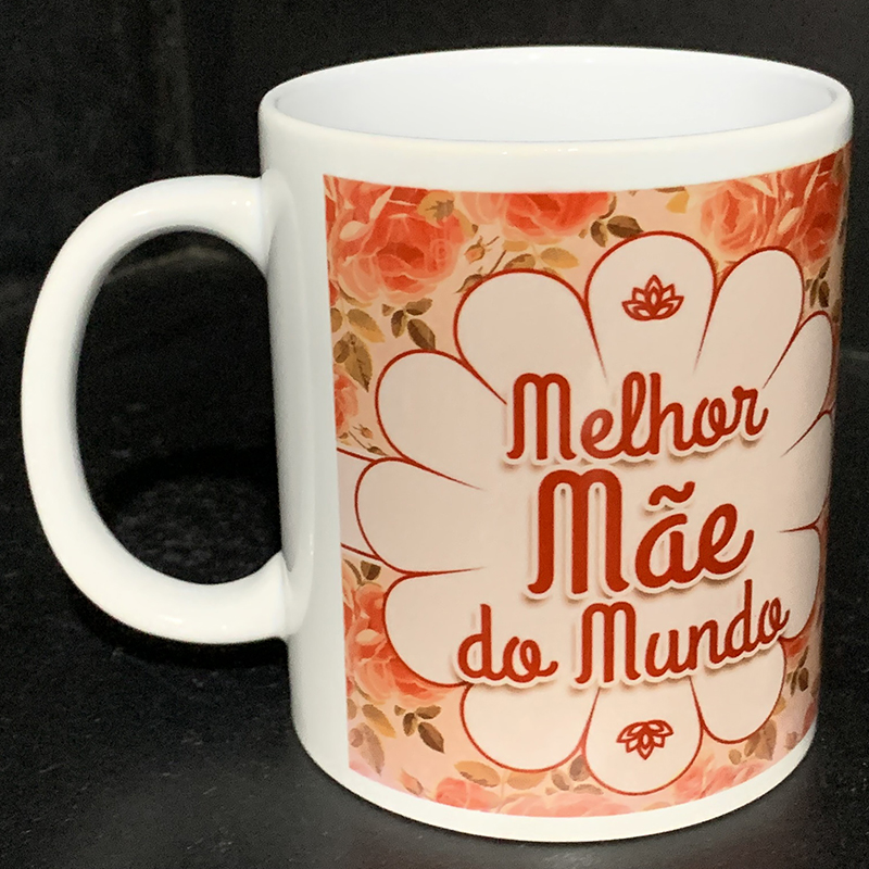 Caneca dia das mães "Melhor mãe o mundo"