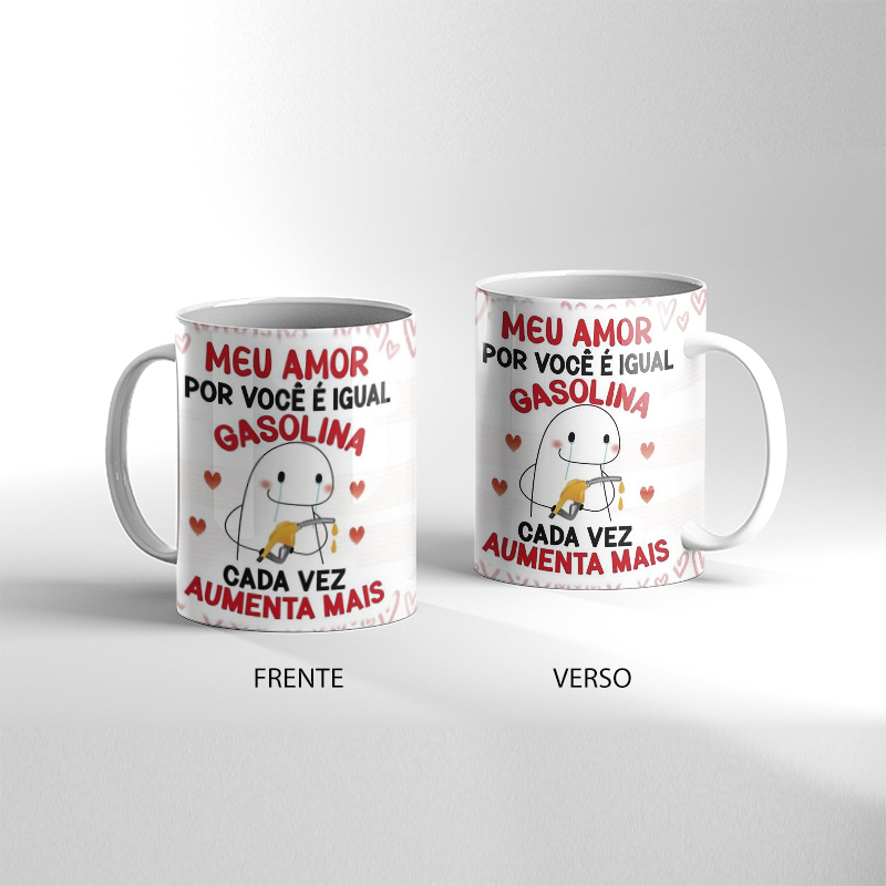 Caneca Presente Da Dos Namorados Flork Meme gasolina