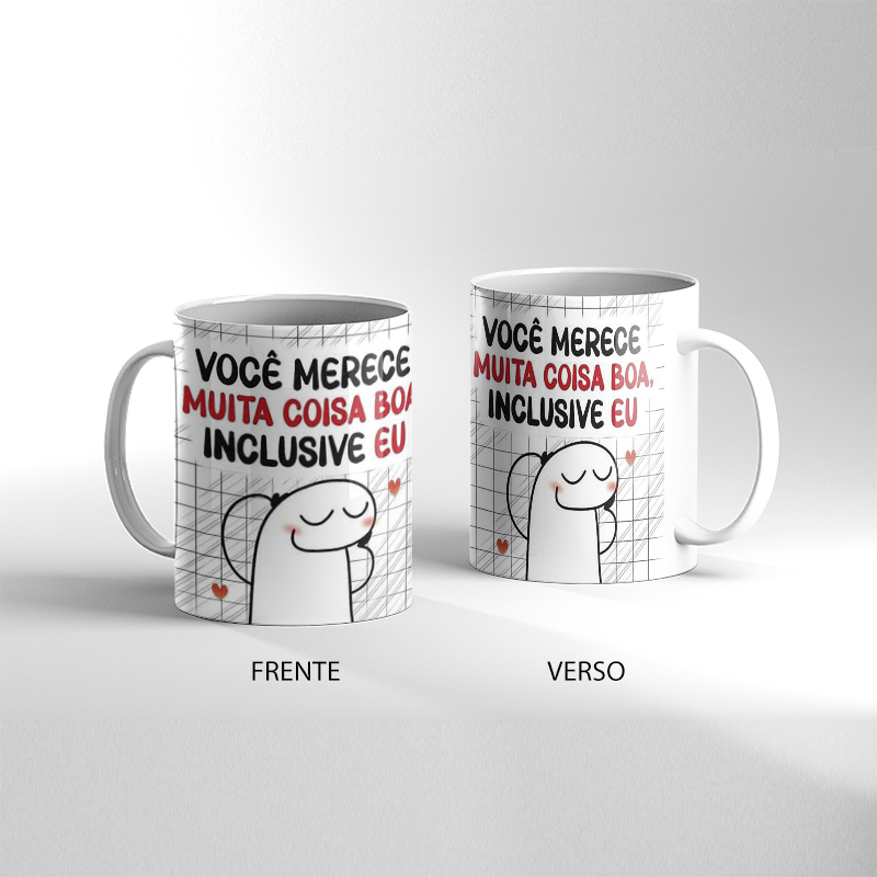 Caneca Presente Da Dos Namorados Flork Meme você merece