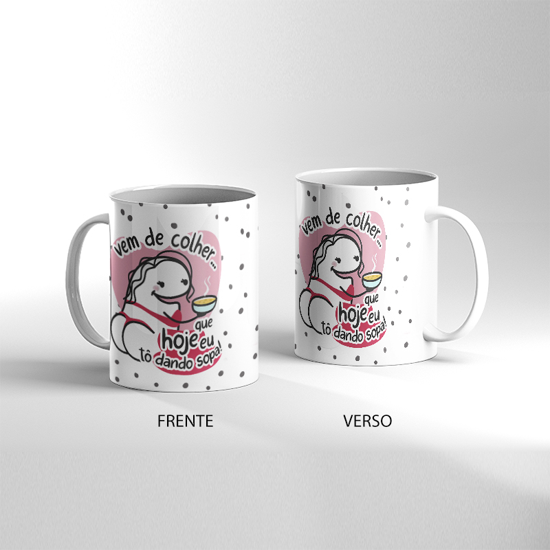 Caneca Presente Da Dos Namorados Flork Meme vem de colher