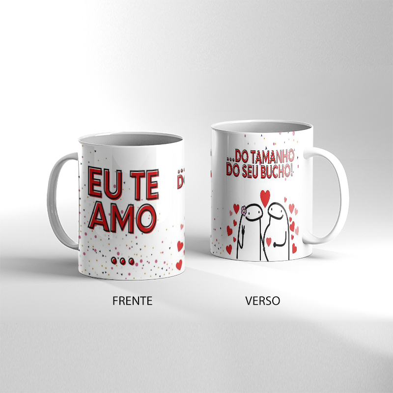 Caneca Presente Da Dos Namorados Flork Meme do tamanho do seu bucho