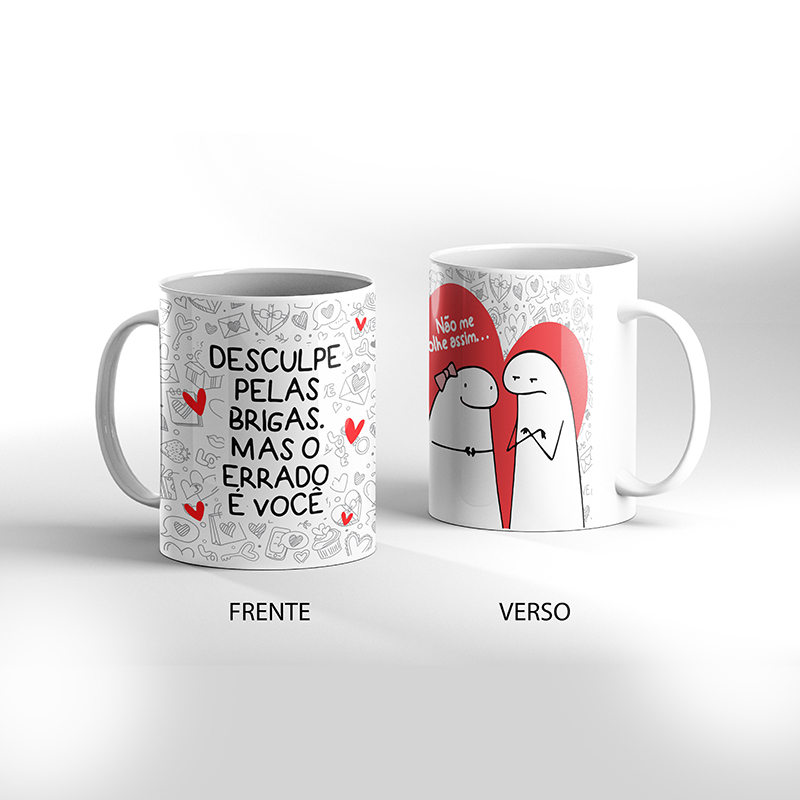 Caneca Presente Da Dos Namorados Flork Meme 325 Ml Cod 106