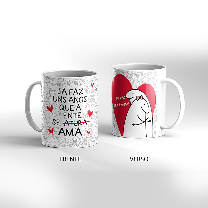 Caneca Presente Da Dos Namorados Flork Meme 325 Ml Cod 116