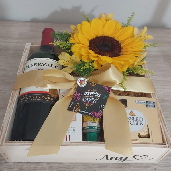 Box Vinho Parabéns pra você