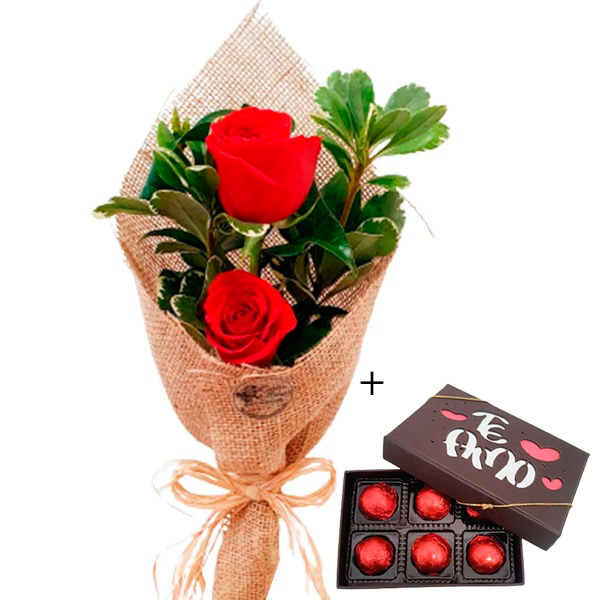 Ramalhete de Rosas com Chocolate