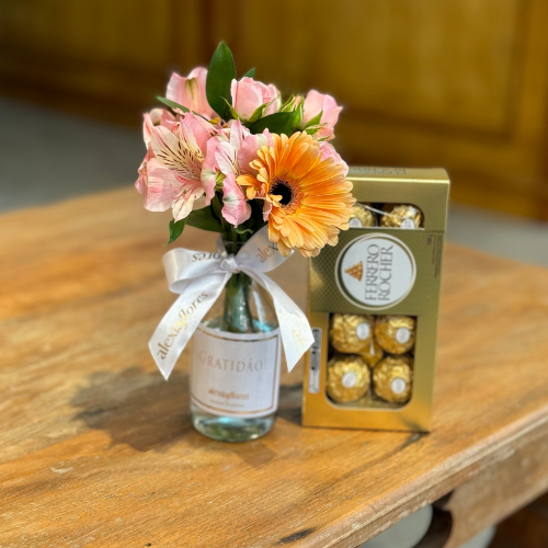 Kit: Memory Flower tons de rosa & Ferrero Rocher 