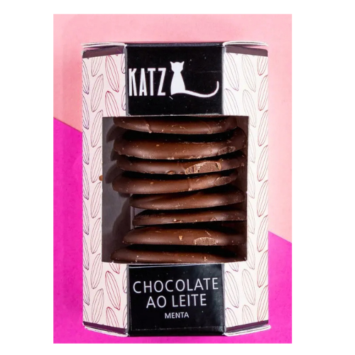 Pastilhas de chocolate Katz com menta