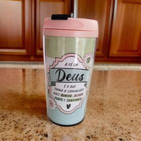 Copo térmico "A fé em Deus" 200ml