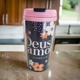 Copo térmico "Deus é amor" - 200 ml